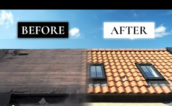 Roof before/after 1